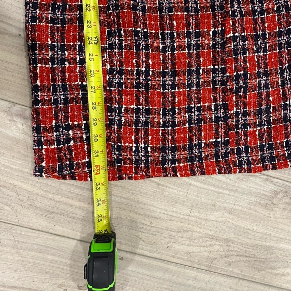 GLAMAKER‎ PLAID BACKLESS SPLIT SLEEVE TWEED BODYCON DRESS size SMALL - Picture 14 of 14
